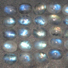 7x9 MM GORGEOUS RAINBOW MOONSTONE EACH PCS HAVE AMAZING FLASHY STRONG FIRE 25 PCS WEIGHT 49.80 CARRAT